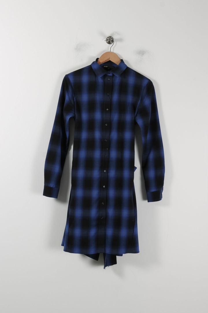 Robe Chemise Bleue et Noire - Taille S/36 de la marque Maje | PARAD51223 - Vendu par Paradigme - Image 2