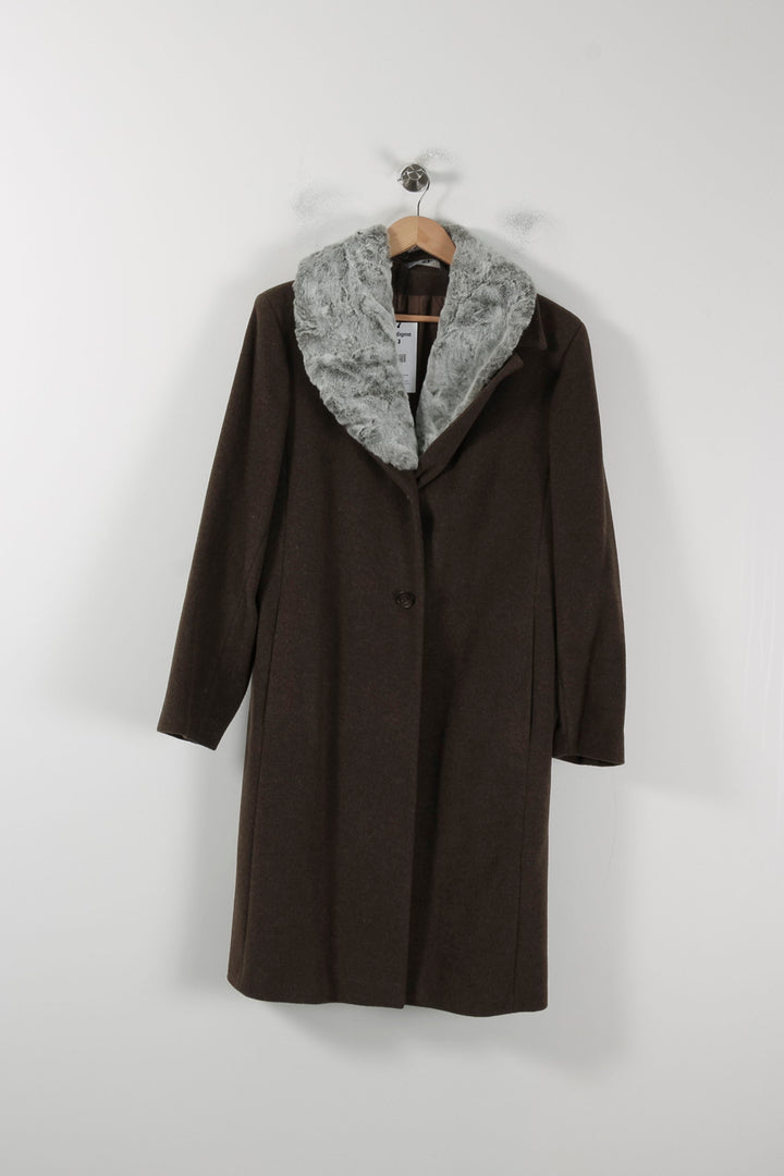Manteau Marron et Gris - Taille XL/42 de la marque Caroll | PARAD51230 - Vendu par Paradigme - Image 2