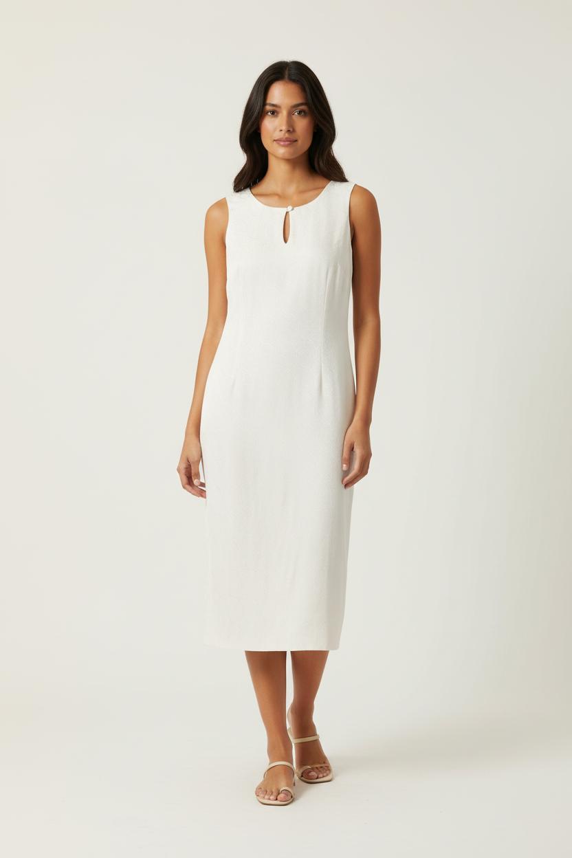 Robe Midi Blanche - Taille XL/42 de la marque Maison 123 | PARAD51247 - Vendu par Paradigme - Image 1