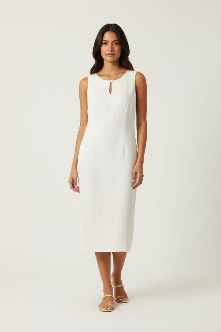 Robe Midi Blanche - Taille XL/42 de la marque Maison 123 | PARAD51247 - Vendu par Paradigme - Image 1