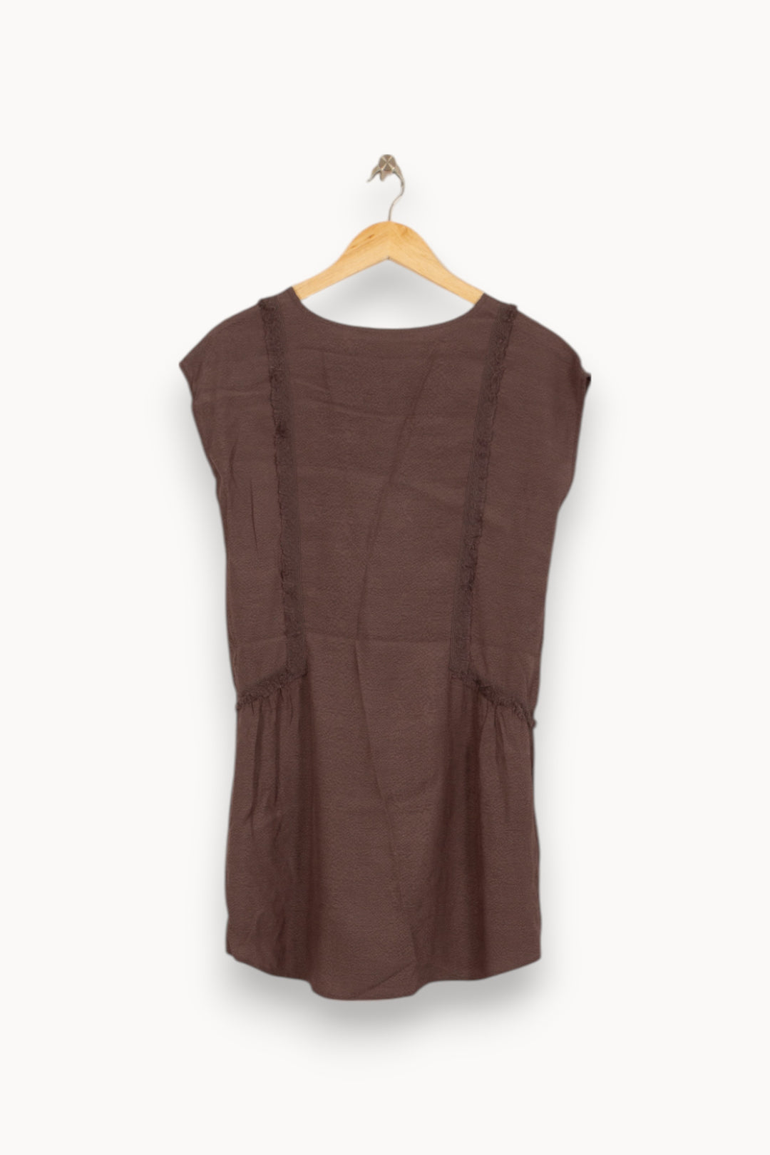Robe Courte Marron - Taille XS/34 de la marque Comptoir des Cotonniers | PARAD51265 - Vendu par Paradigme - Image 4