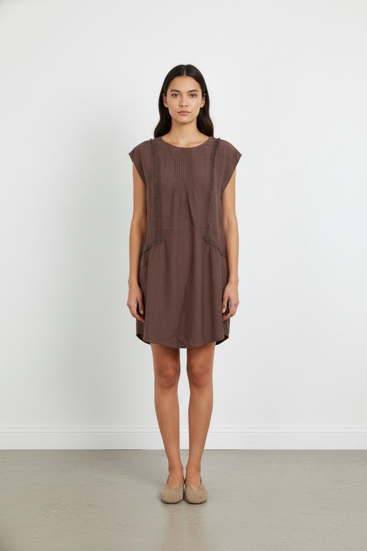 Robe Courte Marron - Taille XS/34