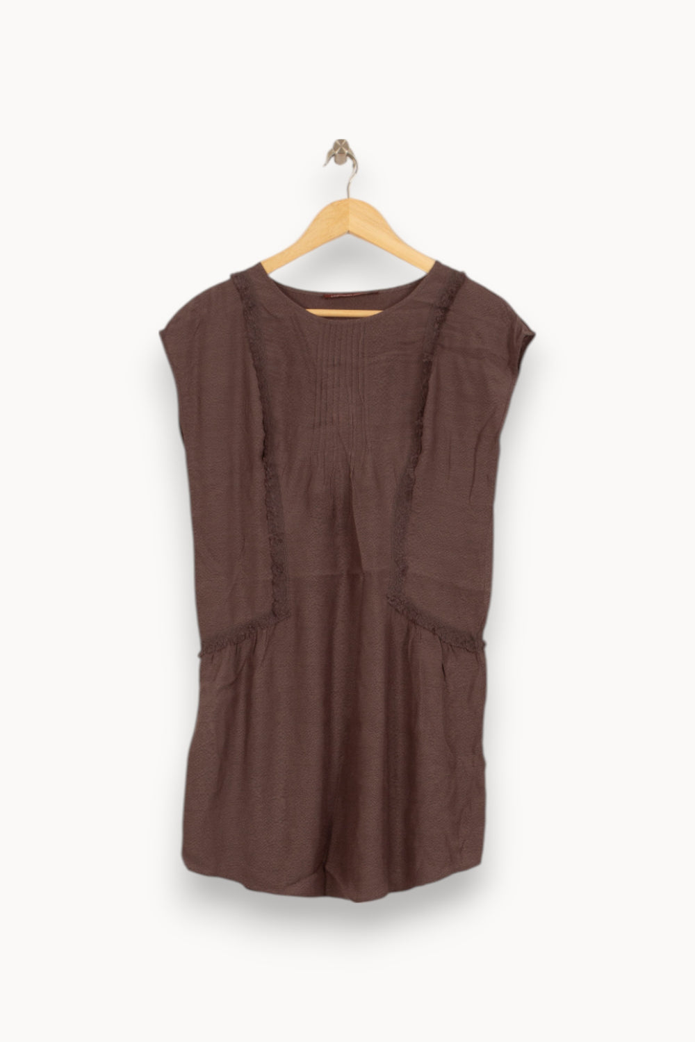 Robe Courte Marron - Taille XS/34 de la marque Comptoir des Cotonniers | PARAD51265 - Vendu par Paradigme - Image 2