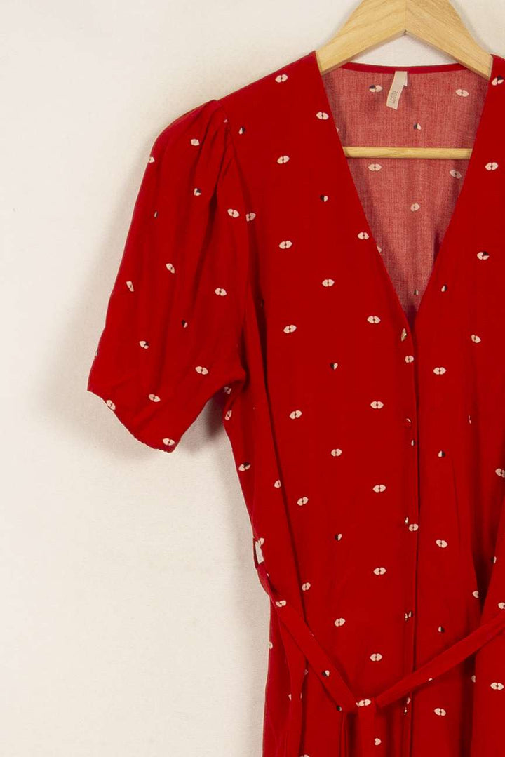 Robe Portefeuille Rouge - Taille L/40 de la marque I.Code | PARAD51268 - Vendu par Paradigme - Image 3