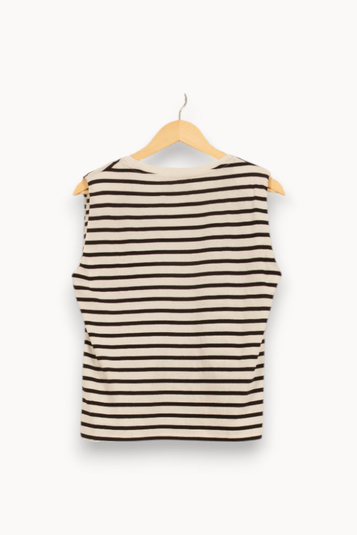 Débardeur Blanc et Noir - Taille S/36 de la marque IKKS | PARAD51270 - Vendu par Paradigme - Image 4