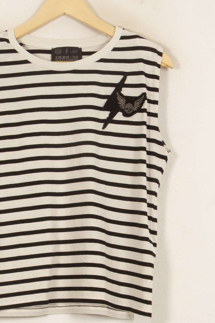 Débardeur Blanc et Noir - Taille S/36 de la marque IKKS | PARAD51270 - Vendu par Paradigme - Image 3