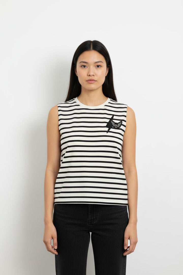 Débardeur Blanc et Noir - Taille S/36