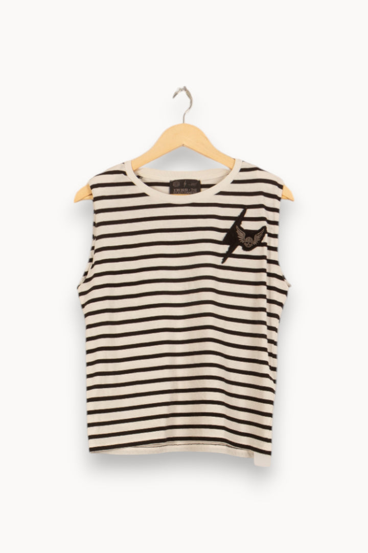 Débardeur Blanc et Noir - Taille S/36 de la marque IKKS | PARAD51270 - Vendu par Paradigme - Image 2