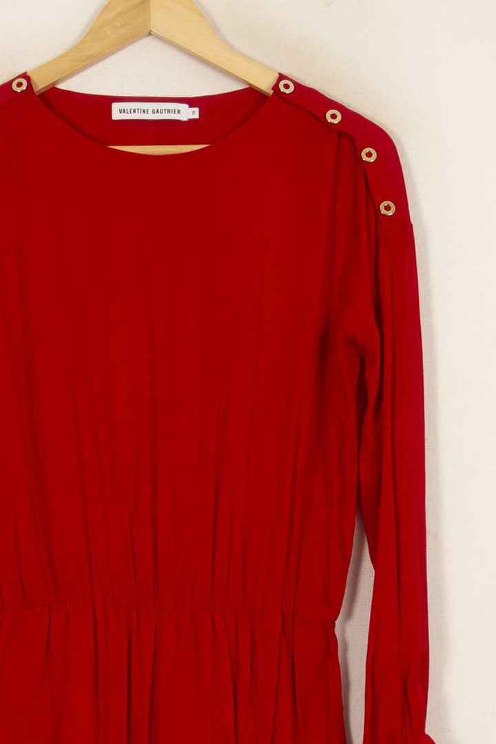 Robe Midi Rouge - Taille M/38 de la marque Bizance | PARAD51271 - Vendu par Paradigme - Image 3