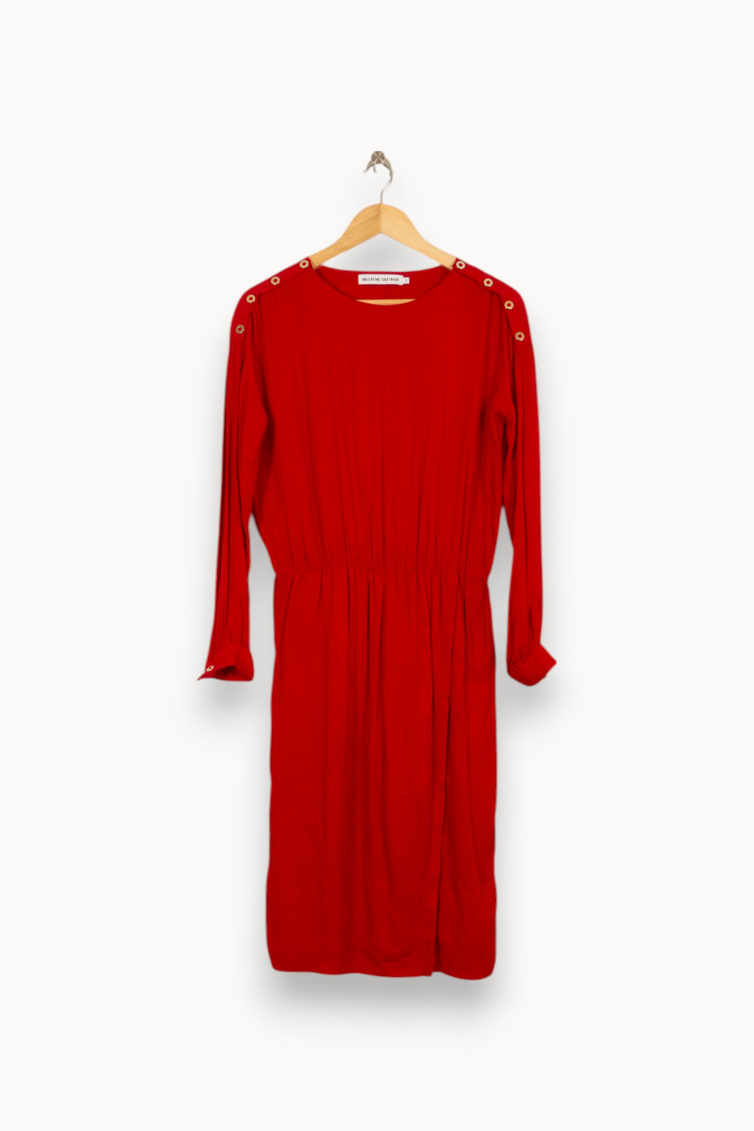 Robe Midi Rouge - Taille M/38 de la marque Bizance | PARAD51271 - Vendu par Paradigme - Image 2