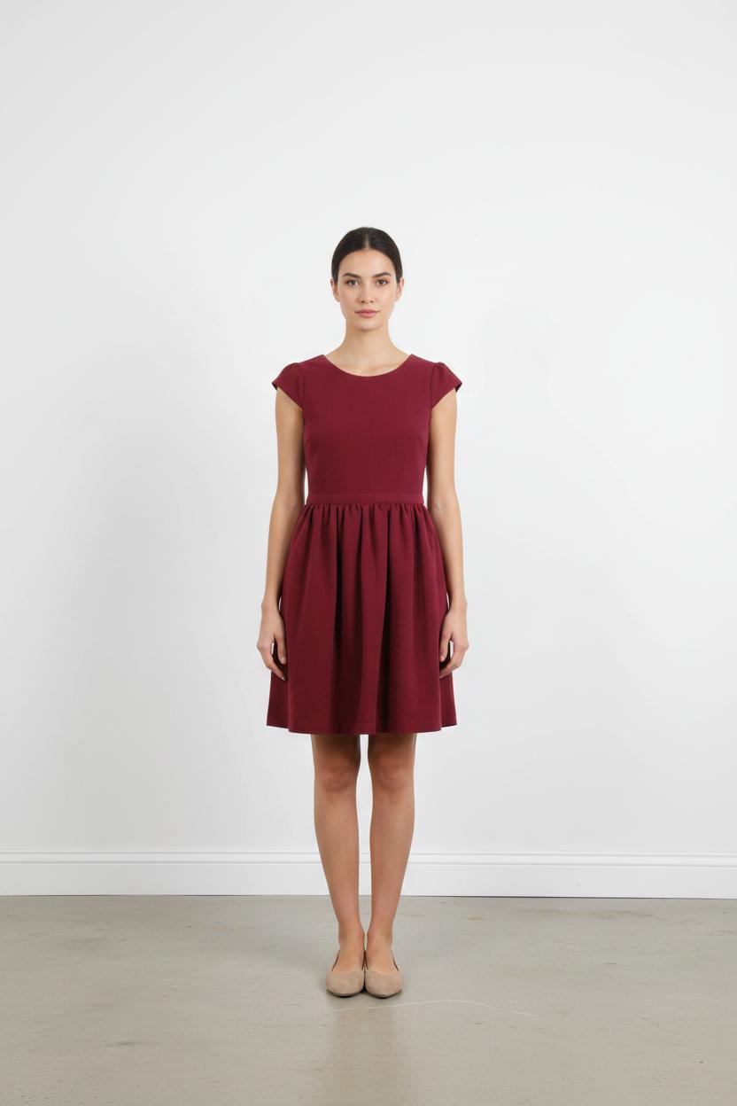 Robe Courte Bordeaux - Taille XS/34