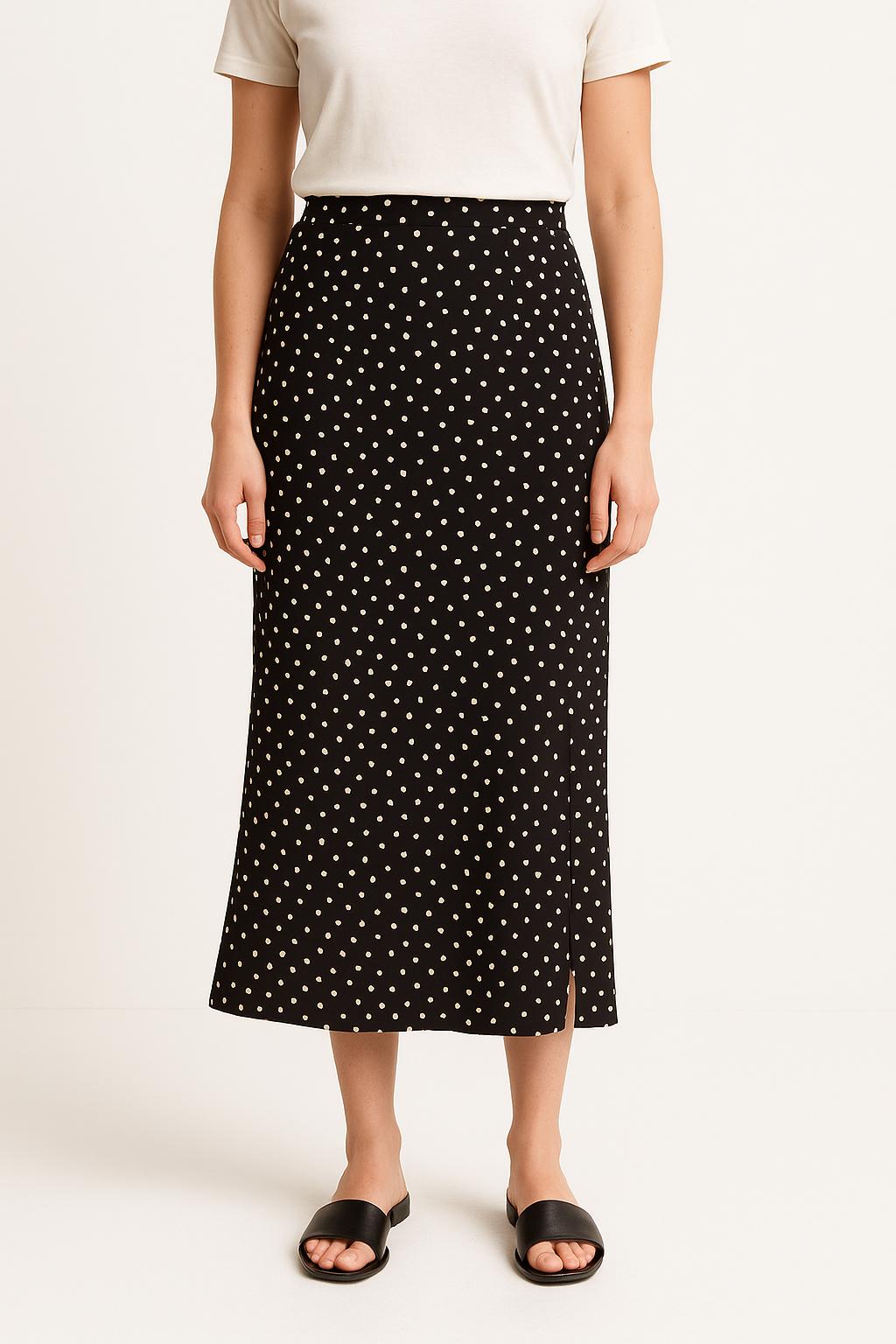 Jupe Longue Noire et Blanche - Taille S/36 de la marque IKKS | PARAD51280 - Vendu par Paradigme - Image 1