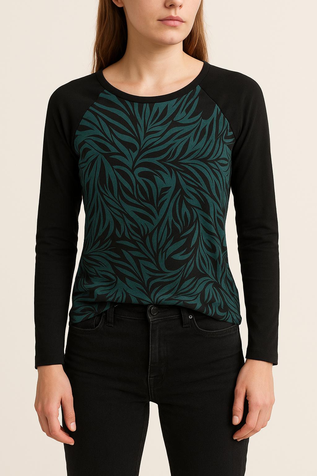 Sweatshirt Noir et Vert - Taille XS/34 de la marque La Fée Maraboutée | PARAD51285 - Vendu par Paradigme - Image 1