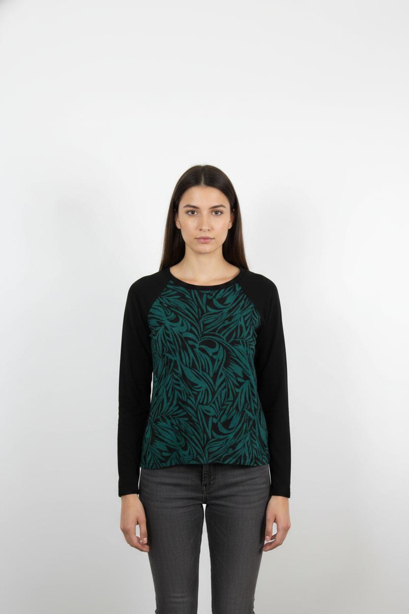 Sweatshirt Noir et Vert - Taille XS/34