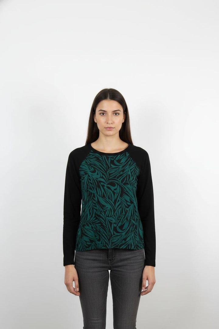 Sweatshirt Noir et Vert - Taille XS/34