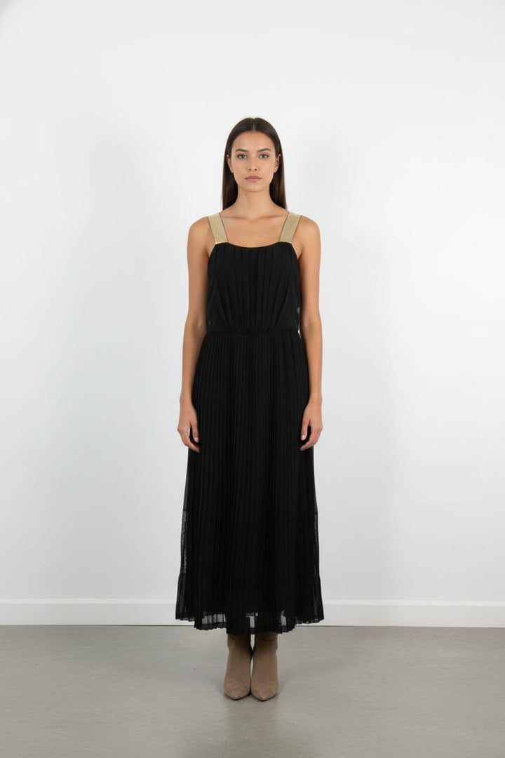 Robe Longue Noire et Dorée - Taille S/36