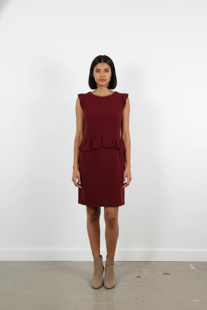 Robe Volantée Bordeaux - Taille S/36