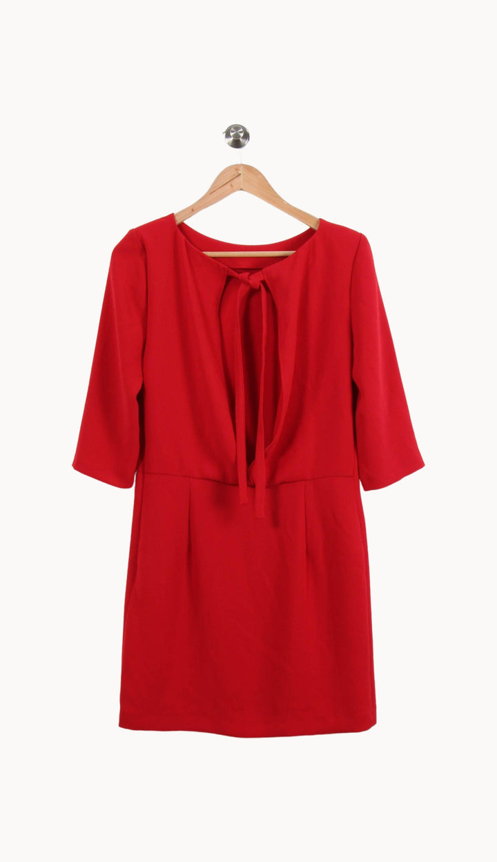 Robe Droite Rouge - Taille S/36 de la marque Claudie Pierlot | PARAD51305 - Vendu par Paradigme - Image 4