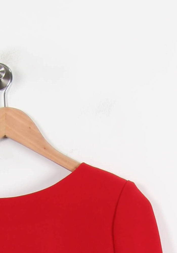 Robe Droite Rouge - Taille S/36 de la marque Claudie Pierlot | PARAD51305 - Vendu par Paradigme - Image 3
