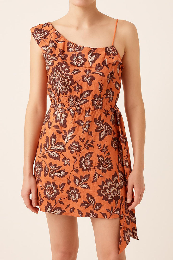 Robe Portefeuille Orange et Marron - Taille S/36 de la marque Claudie Pierlot | PARAD51320 - Vendu par Paradigme - Image 1
