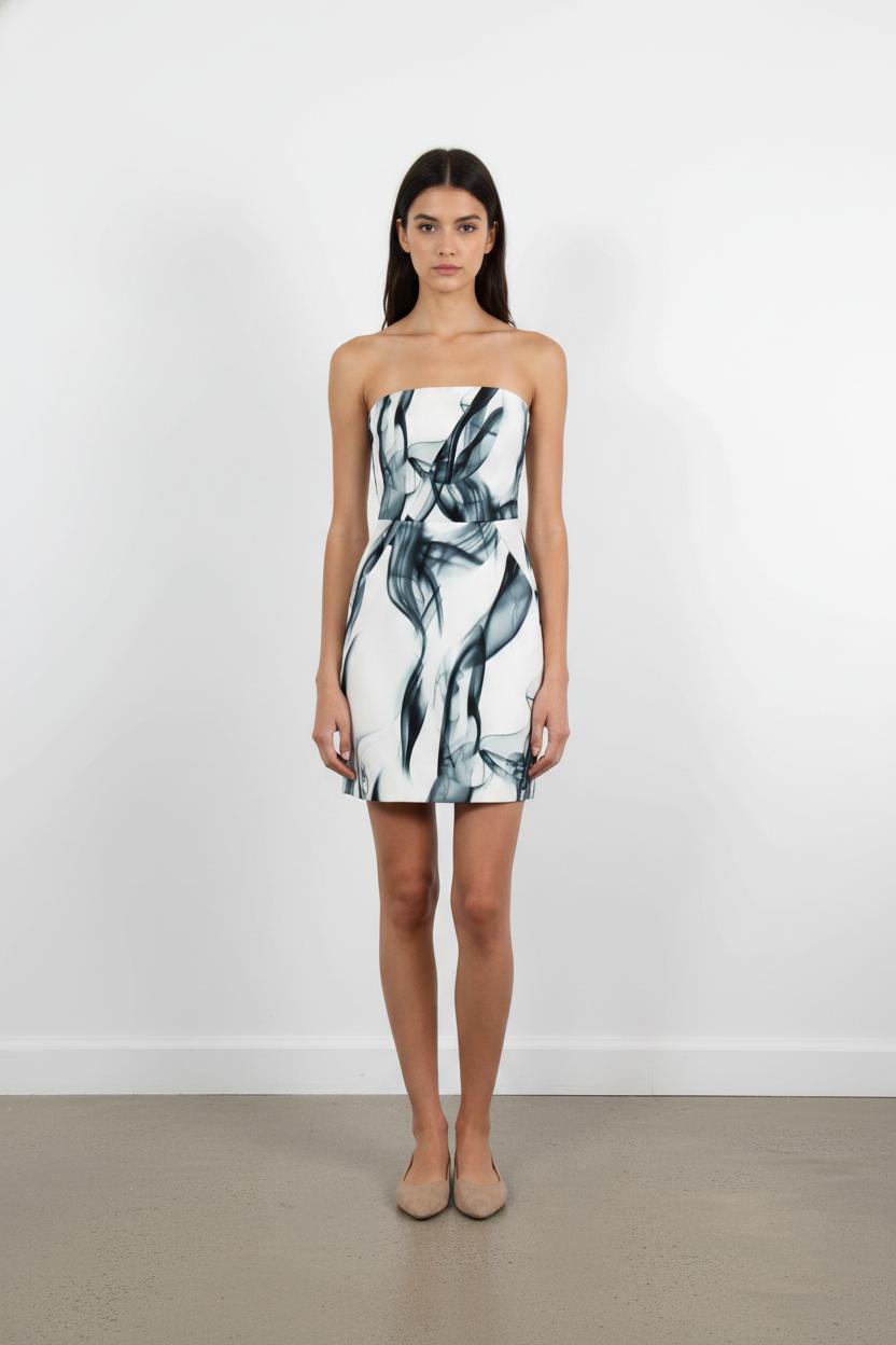 Robe Courte Blanche et Noire - Taille S/36