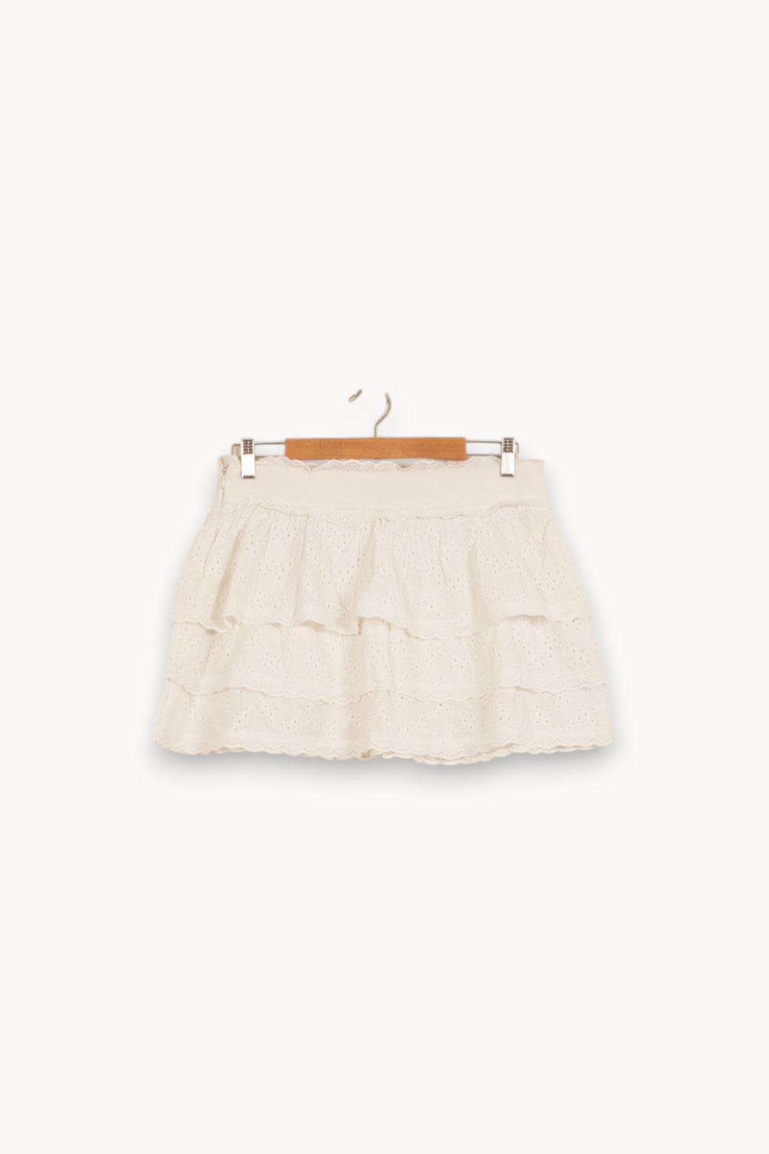 Jupe Volantée Blanche - Taille L/40 de la marque Tara Jarmon | PARAD51331 - Vendu par Paradigme - Image 4