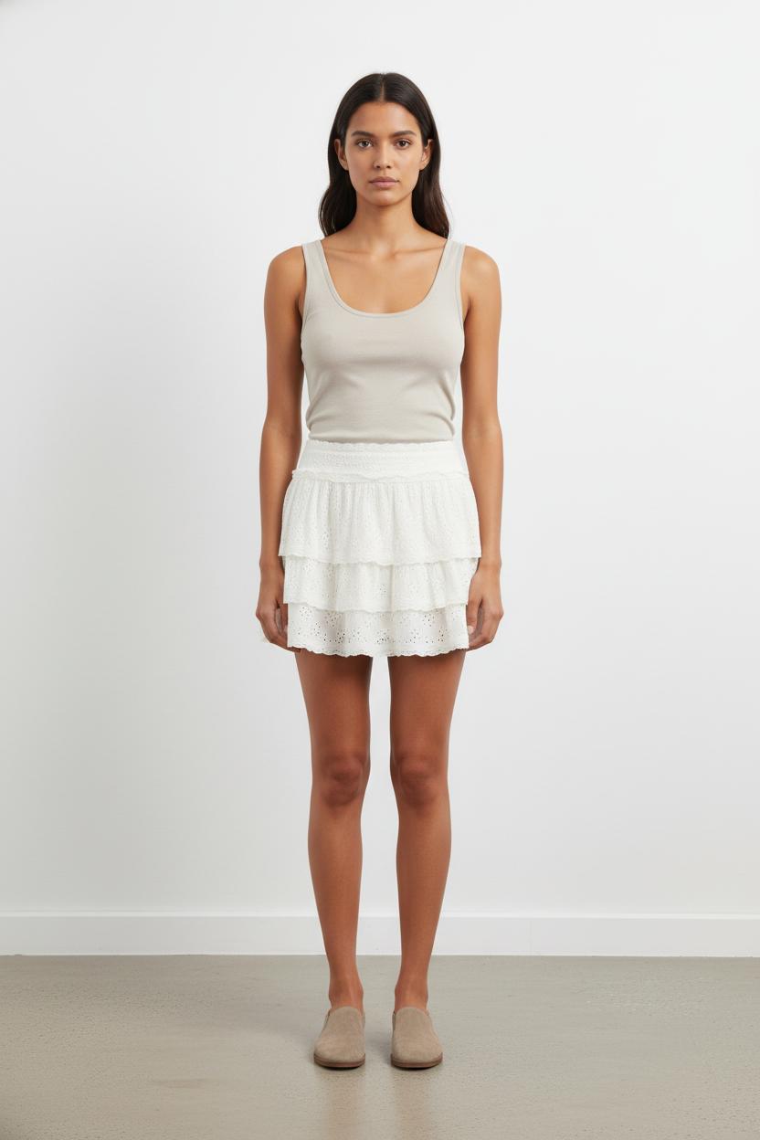 Jupe Volantée Blanche - Taille L/40
