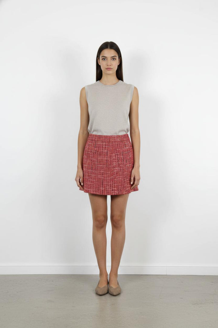 Jupe Courte Rouge et Blanc - Taille L/40