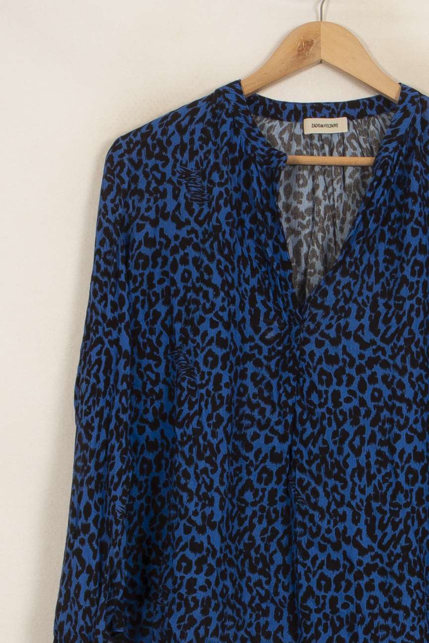 Blouse Bleue et Noire - Taille L/40 de la marque Zadig&Voltaire | PARAD51337 - Vendu par Paradigme - Image 3