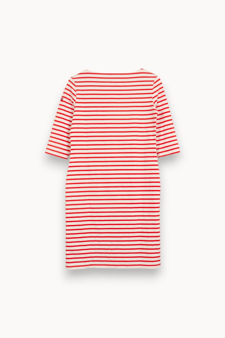 Robe Midi Rayée Blanche et Rouge - Taille L/40 de la marque Saint James | PARAD51339 - Vendu par Paradigme - Image 4