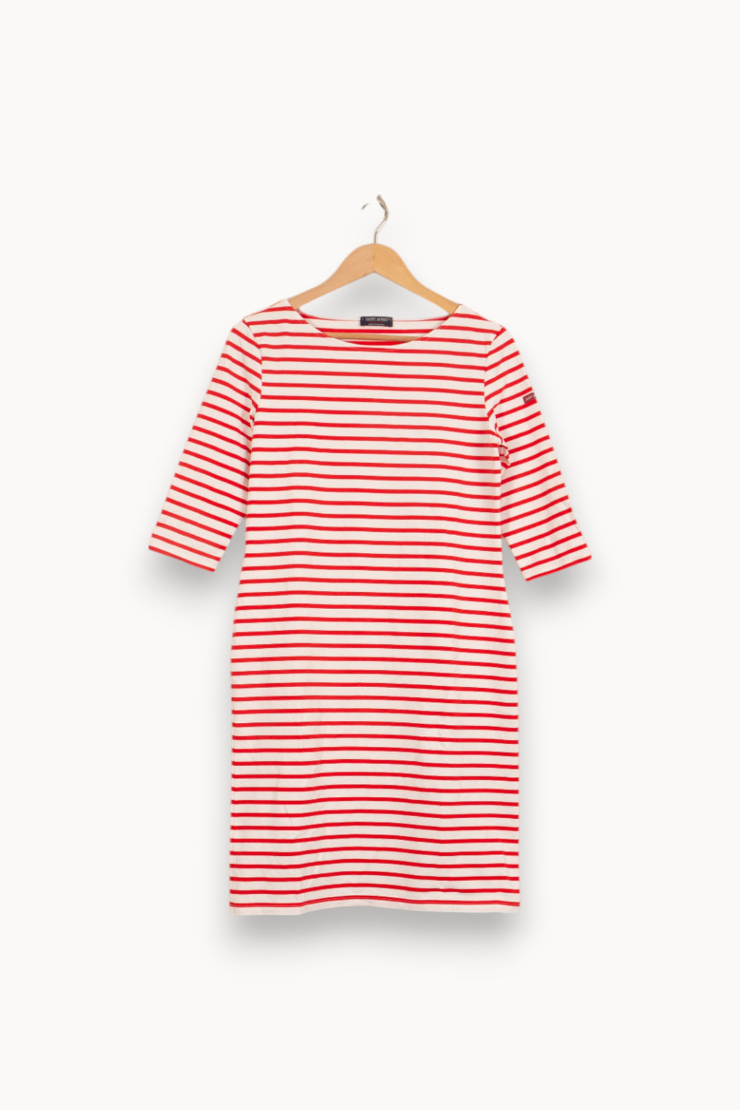 Robe Midi Rayée Blanche et Rouge - Taille L/40 de la marque Saint James | PARAD51339 - Vendu par Paradigme - Image 2