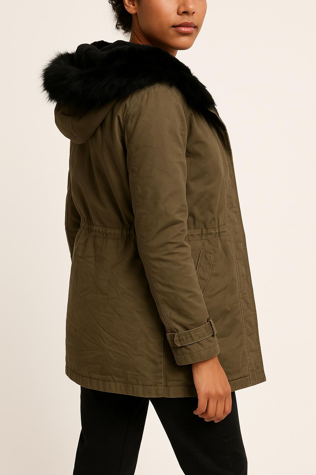 Parka Verte et Noire - Taille S/36 de la marque IKKS | PARAD51352 - Vendu par Paradigme - Image 1