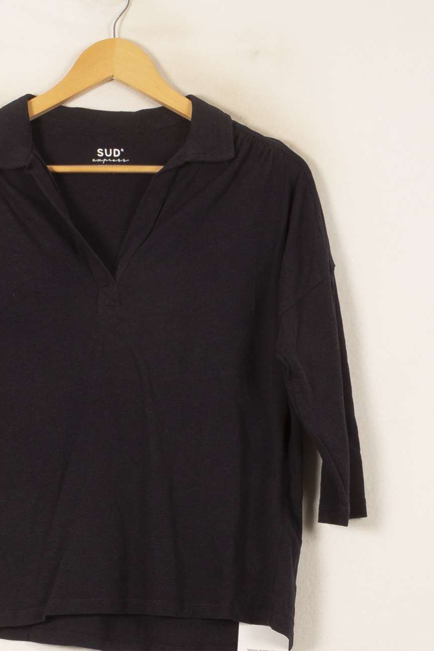 Polo Manche Trois Quarts Bleu - Taille S/36 de la marque Sud express | PARAD51379 - Vendu par Paradigme - Image 3