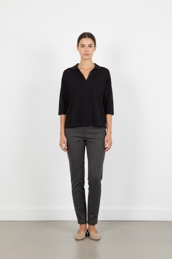 Polo Manche Trois Quarts Bleu - Taille S/36