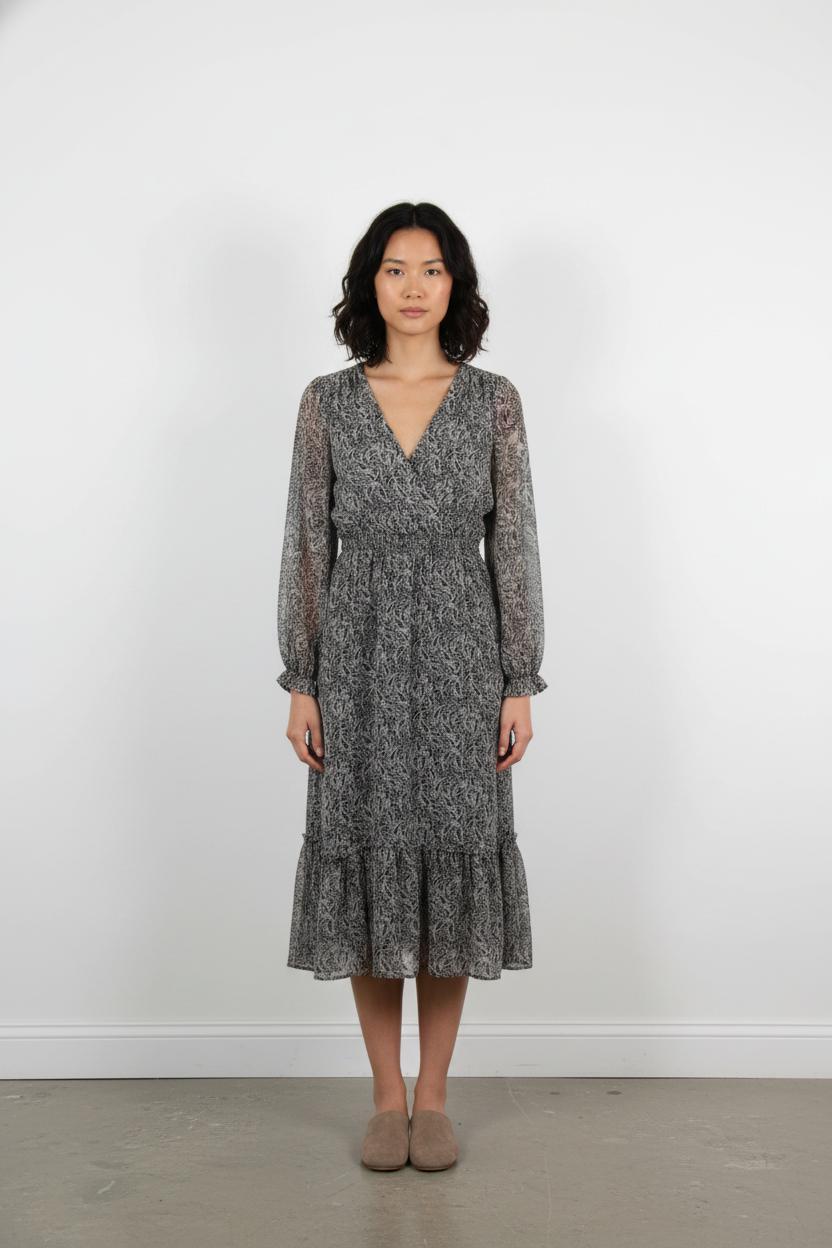 Robe Midi Noire et Blanche - Taille S/36