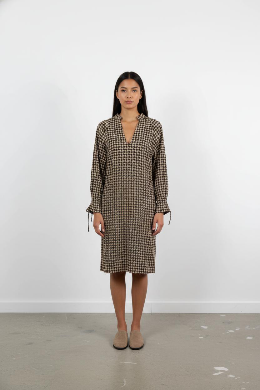 Robe Longue Noire et Beige - Taille S/36