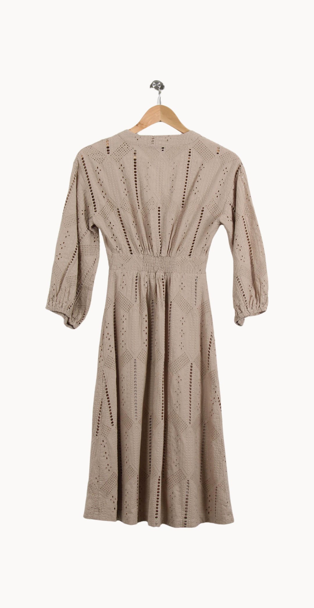 Robe Brodée Beige - Taille S/36 de la marque Opullence | PARAD51393 - Vendu par Paradigme - Image 4