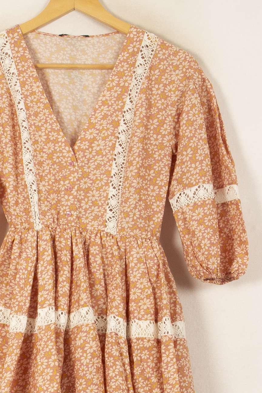 Robe Courte Rose et Blanche - Taille XS/34 de la marque Maje | PARAD51394 - Vendu par Paradigme - Image 3
