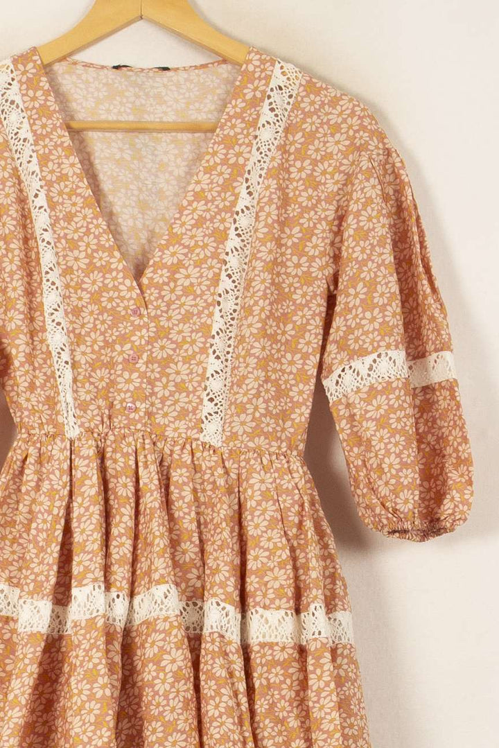 Robe Courte Rose et Blanche - Taille XS/34 de la marque Maje | PARAD51394 - Vendu par Paradigme - Image 3