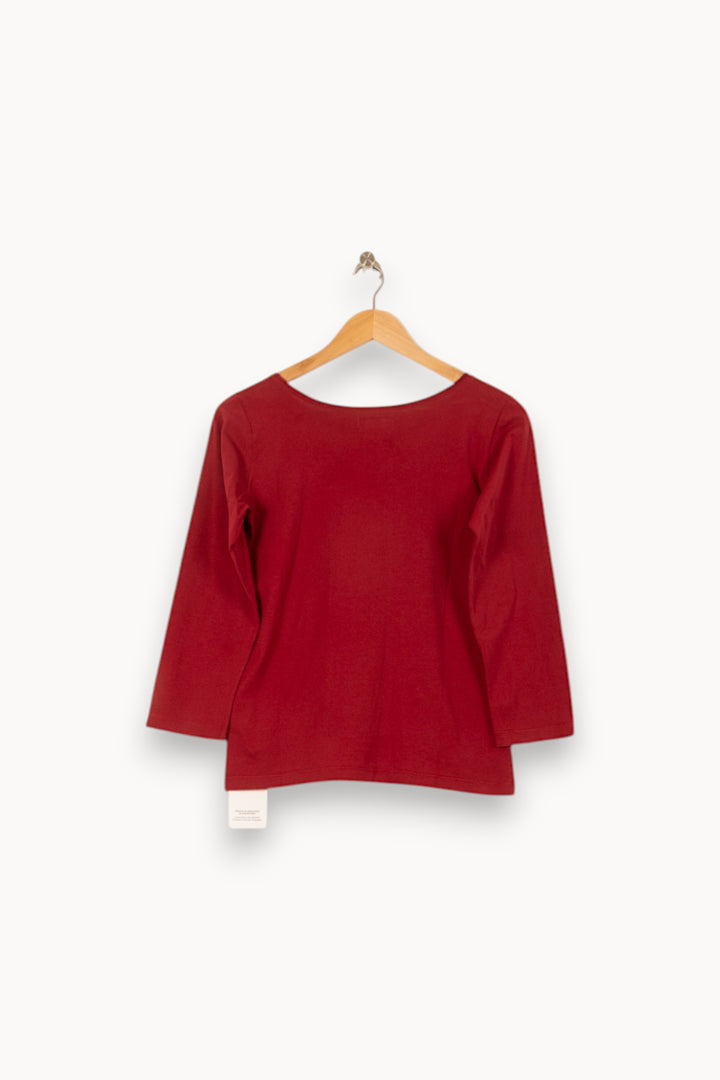 Tee-shirt Bordeaux - Taille M/38 de la marque Agnès b. | PARAD51400 - Vendu par Paradigme - Image 4