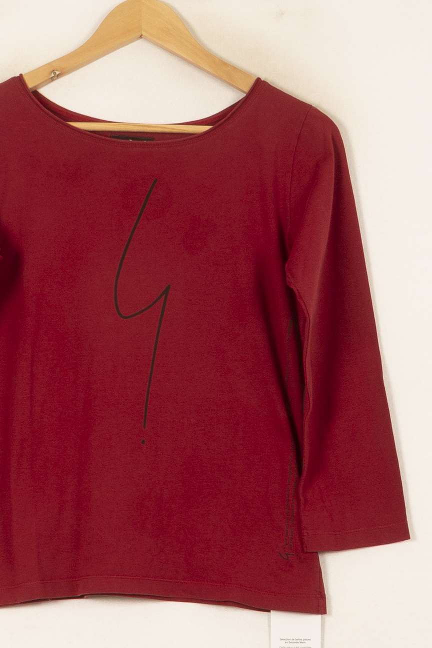 Tee-shirt Bordeaux - Taille M/38 de la marque Agnès b. | PARAD51400 - Vendu par Paradigme - Image 3