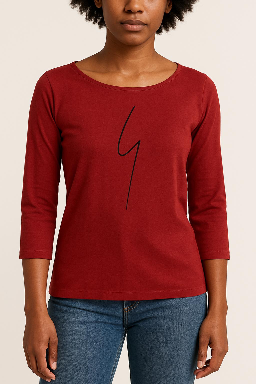 Tee-shirt Bordeaux - Taille M/38 de la marque Agnès b. | PARAD51400 - Vendu par Paradigme - Image 1