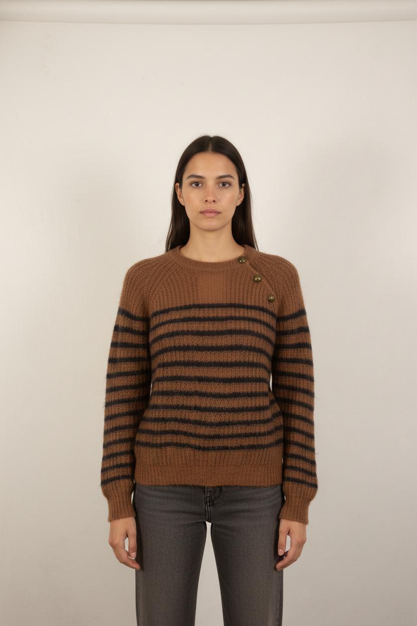 Pull Marron et Noir - Taille S/36