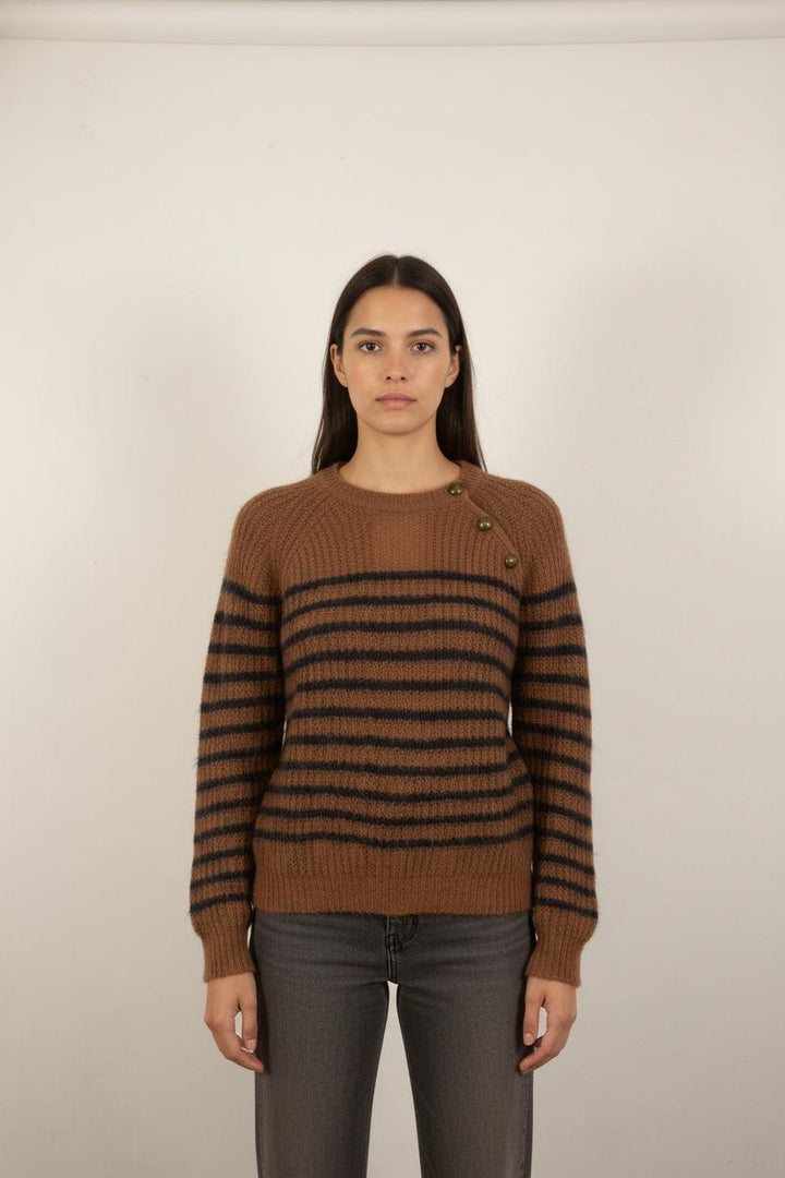 Pull Marron et Noir - Taille S/36