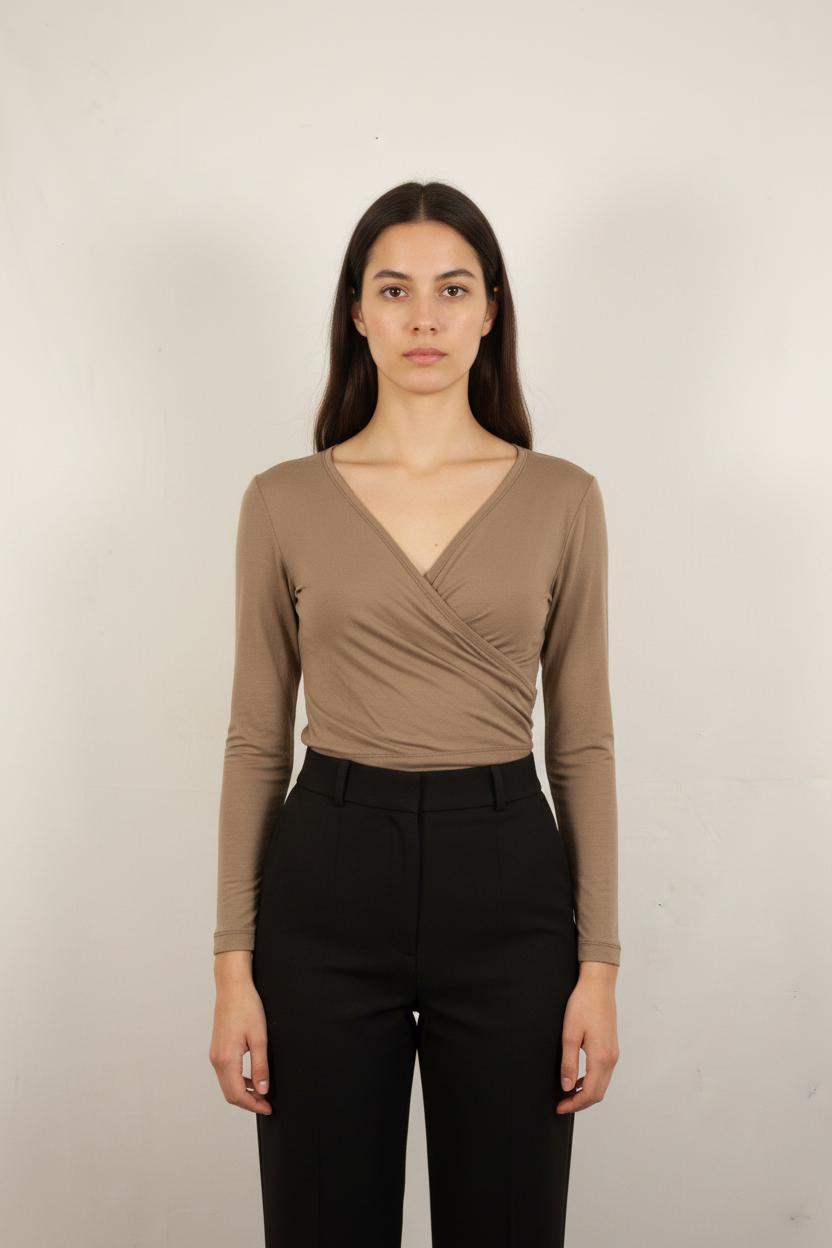 Cache-cœur Marron - Taille T.U.