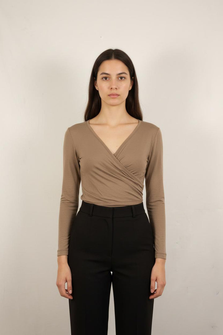 Cache-cœur Marron - Taille T.U.