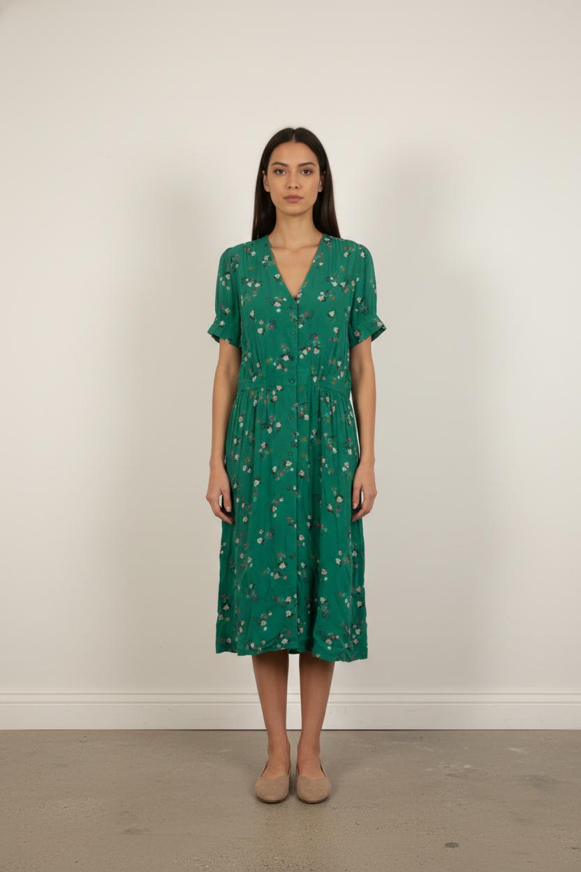 Robe Fleurie Verte - Taille M/38