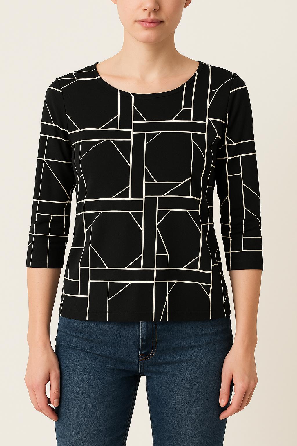 Tee-shirt Noir et Blanc - Taille S/36 de la marque Maison 123 | PARAD51434 - Vendu par Paradigme - Image 1