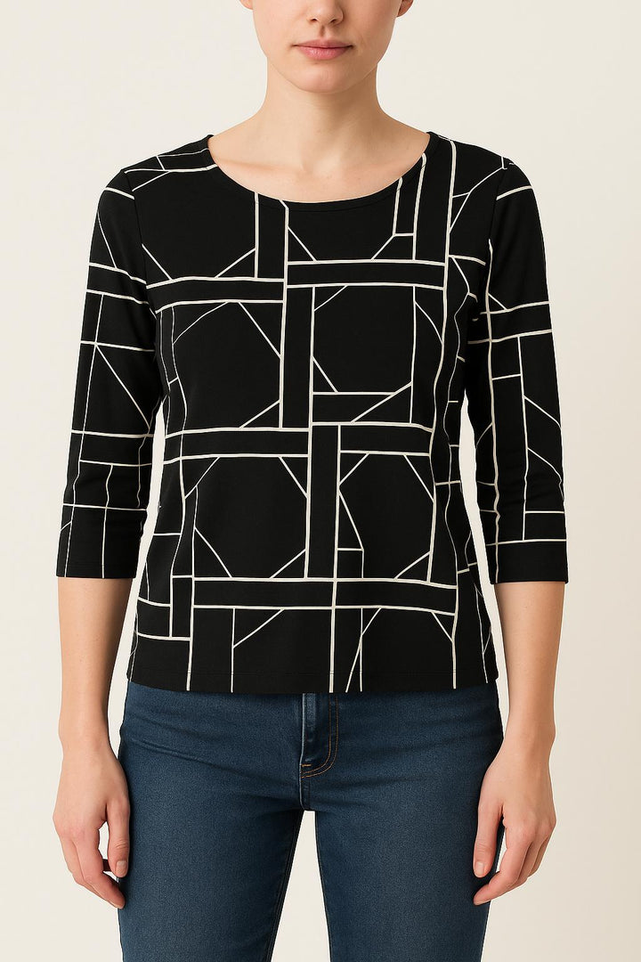 Tee-shirt Noir et Blanc - Taille S/36 de la marque Maison 123 | PARAD51434 - Vendu par Paradigme - Image 1