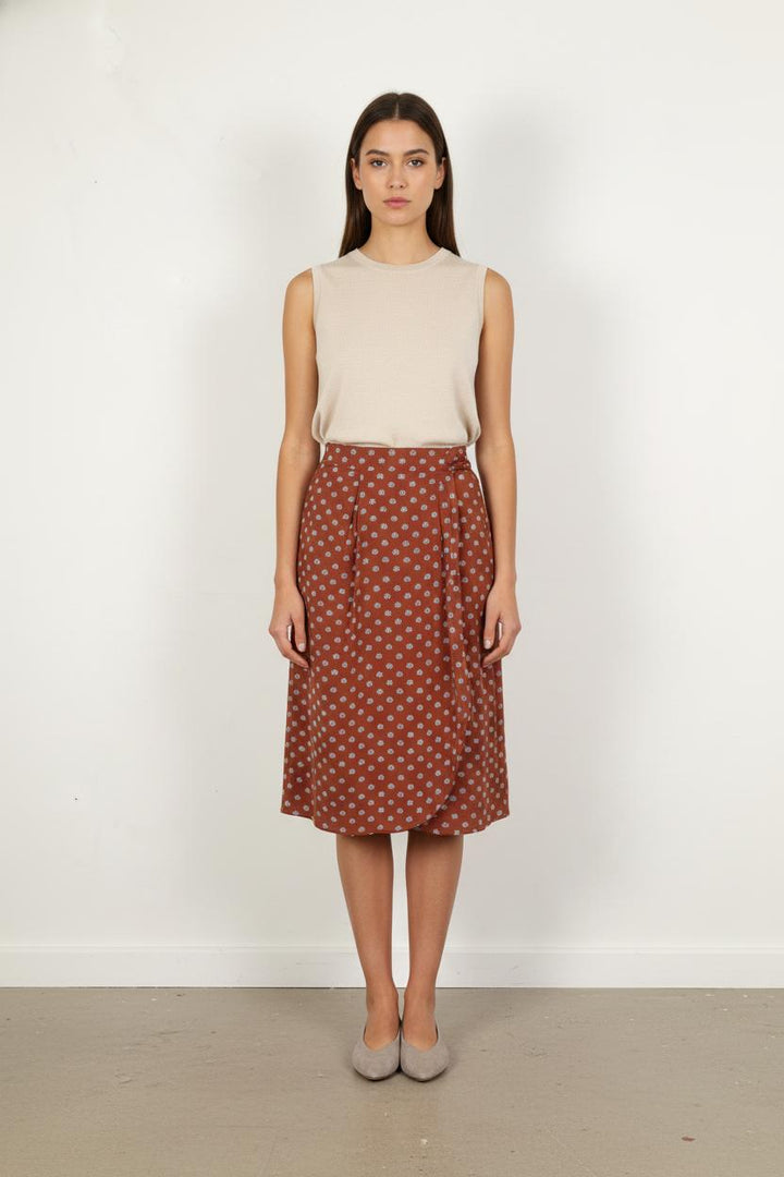 Jupe Midi Marron - Taille XS/34